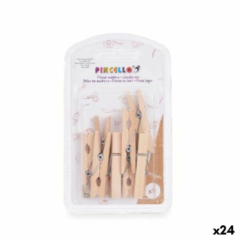 Pinces de serrage Pincello 401 Marron Bois Grand (24 Unités)