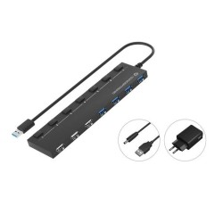 Hub USB Conceptronic 110516907101 Noir 90 cm 7 en 1 (1 Unité)