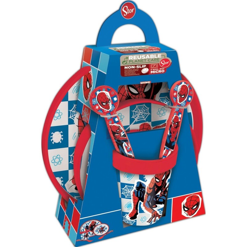 Ensemble Vaisselle pour Enfants Spider-Man CZ11308 Plastique (5 Pièces)