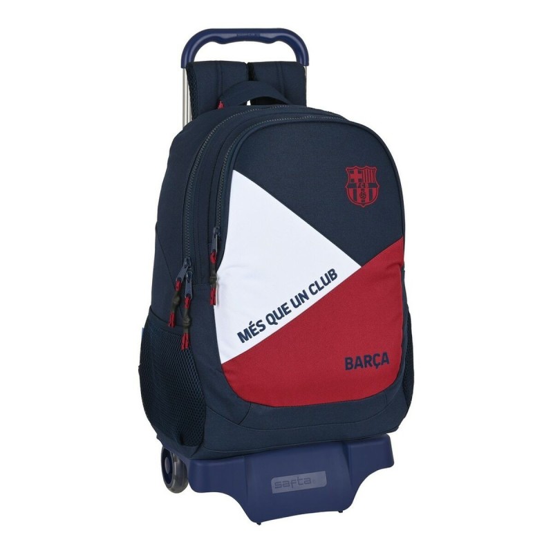 Cartable à roulettes F.C. Barcelona Corporativa Bleu Bordeaux 32 x 44 x 16 cm