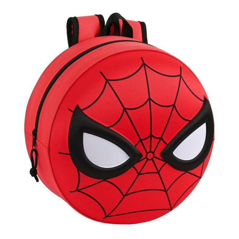 Sac à dos enfant 3D Spiderman 642267358 Noir Rouge 31 x 31 x 10 cm