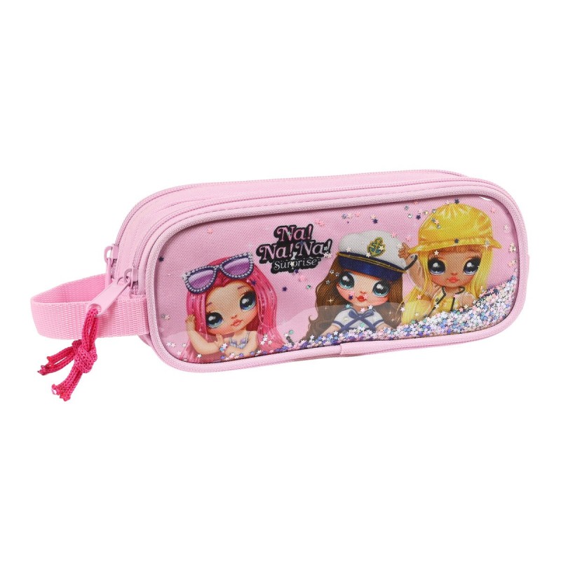 Trousse Fourre-Tout Double Na!Na!Na! Surprise Sparkles Rose (21 x 8 x 6 cm)