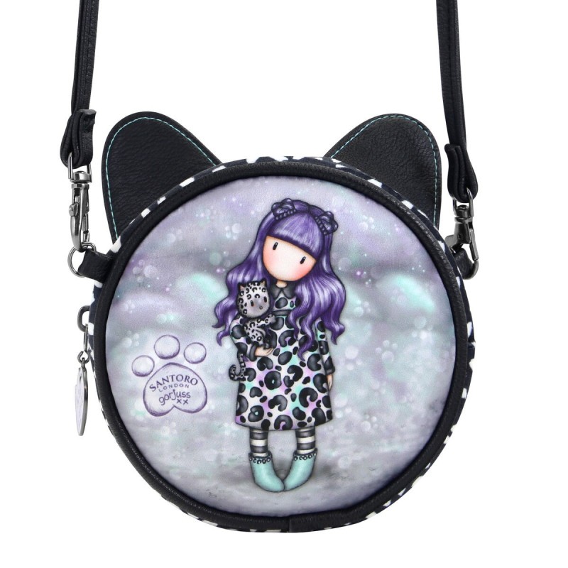 Sac à Bandoulière Gorjuss Smitten kitten Noir Blanc (13