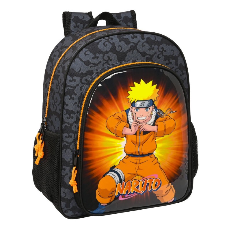 Cartable Naruto Noir Orange 32 X 38 X 12 cm