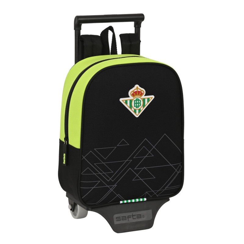 Cartable à roulettes Real Betis Balompié Noir Citron 22 x 27 x 10 cm