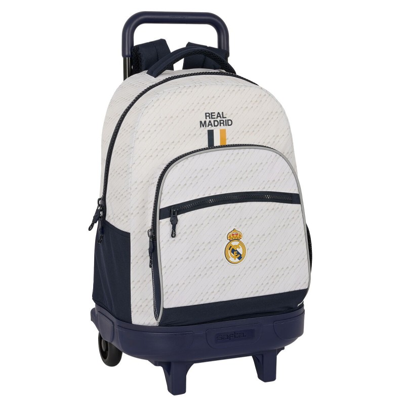 Cartable à roulettes Real Madrid C.F. Blanc 33 X 45 X 22 cm