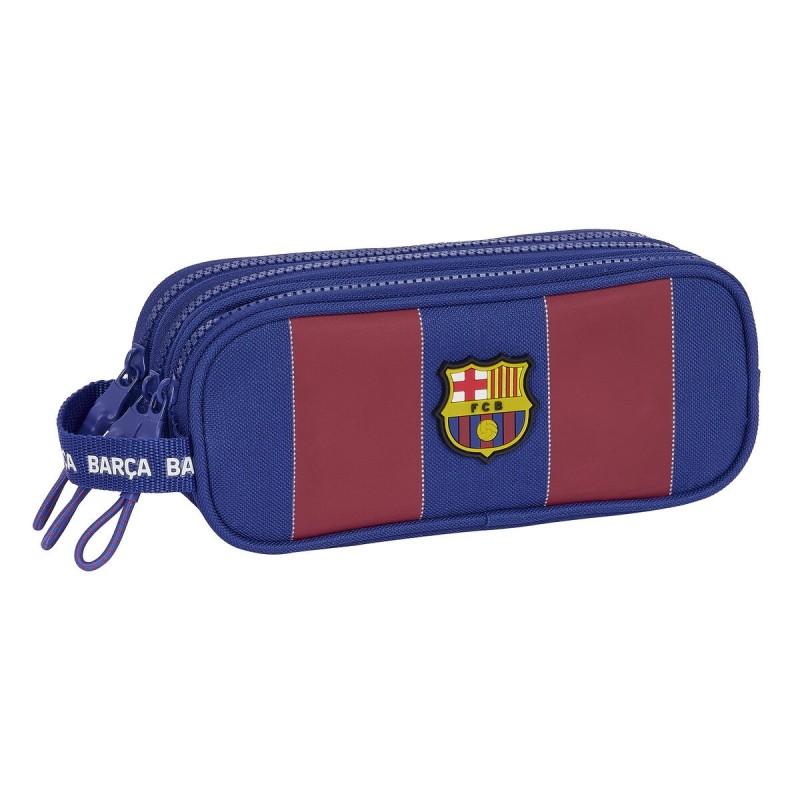 Trousse Fourre-Tout Double F.C. Barcelona Rouge Blue marine 21 x 8.5 x 7 cm