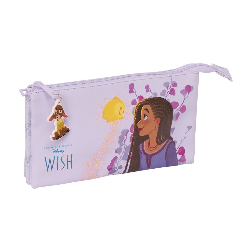 Trousse Fourre-Tout Triple Wish Lila 22 x 12 x 3 cm