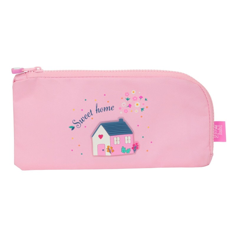 Trousse d'écolier Glow Lab Sweet home Rose 23 x 11 x 1 cm