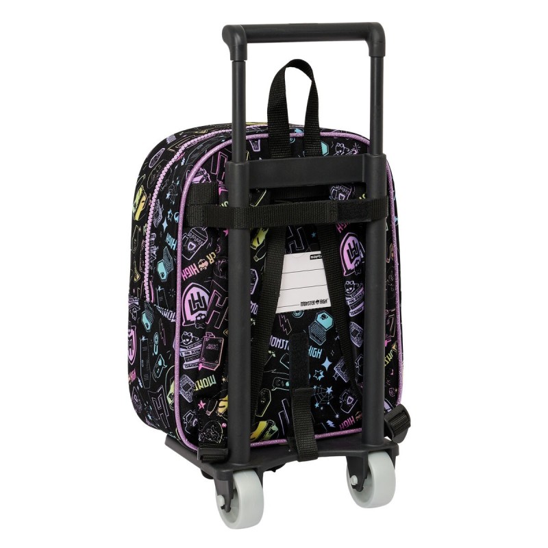 Cartable à roulettes Monster High Noir 22 x 27 x 10 cm