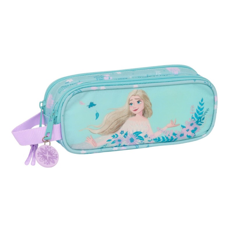 Trousse Fourre-Tout Double Frozen Hello spring Bleu clair 21 x 8 x 6 cm