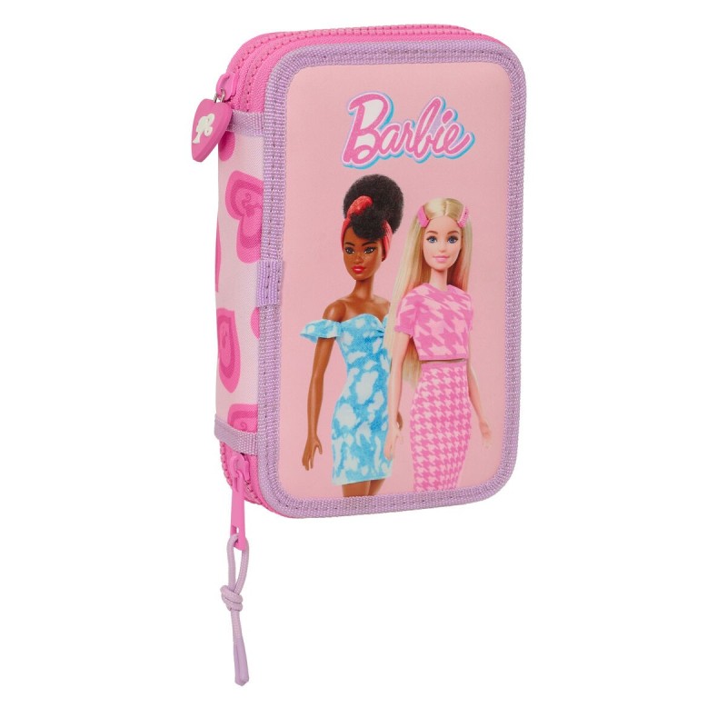 Plumier double Barbie Love Rose 12.5 x 19.5 x 4 cm 28 Pièces