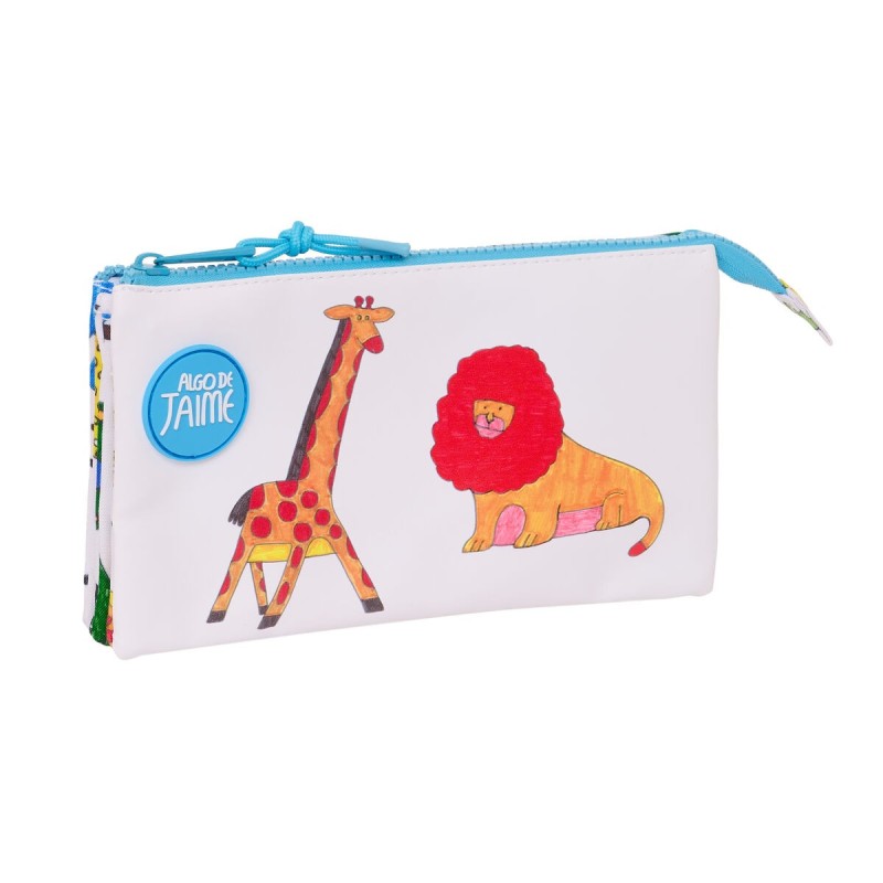 Trousse Fourre-Tout Double Algo de Jaime Blanc 22 x 12 x 3 cm