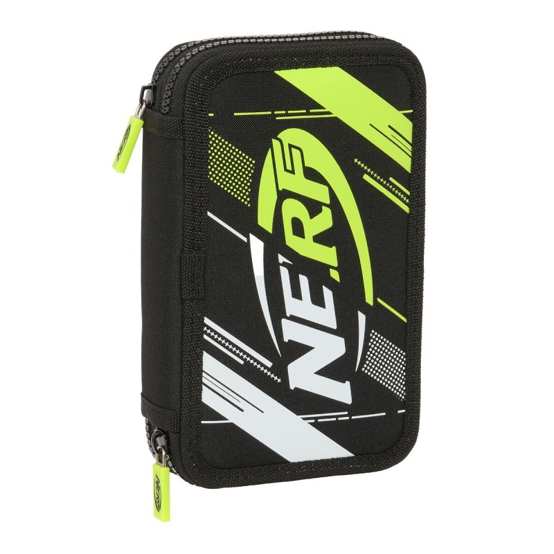 Plumier double Nerf Get ready Noir 12.5 x 19.5 x 4 cm (28 Pièces)