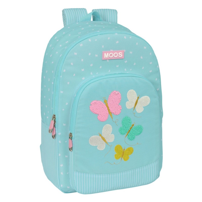 Cartable Moos Butterflies Bleu 30 x 46 x 14 cm