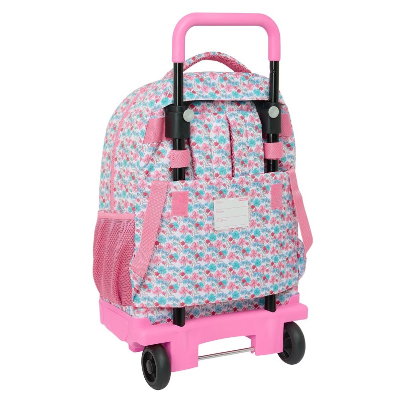 Cartable à roulettes Moos Flores Multicouleur 33 x 45 x 22 cm