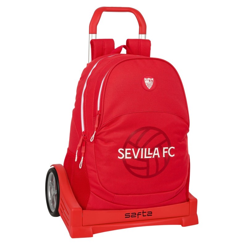 Cartable à roulettes Sevilla Fútbol Club Rouge 32 x 44 x 16 cm