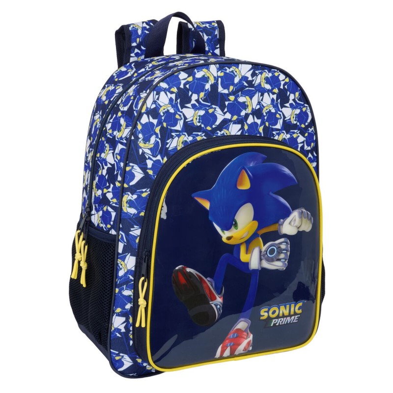 Cartable Sonic City Bleu 33 x 42 x 14 cm