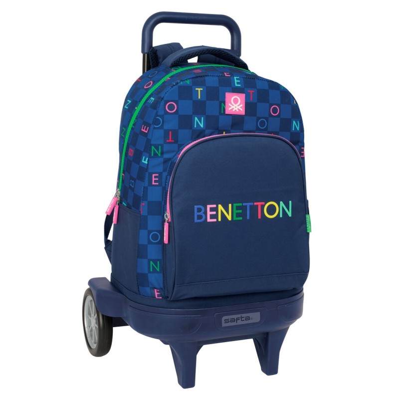 Cartable Benetton Damero Blue marine 33 x 45 x 22 cm