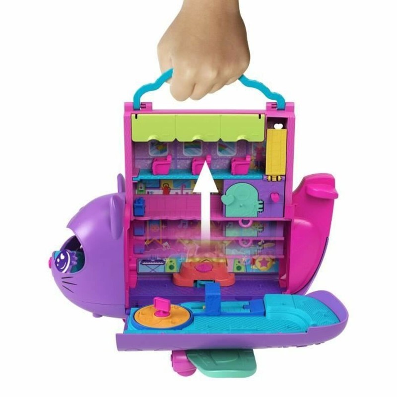 Playset Polly Pocket Transforming Kitten Airplane-Box