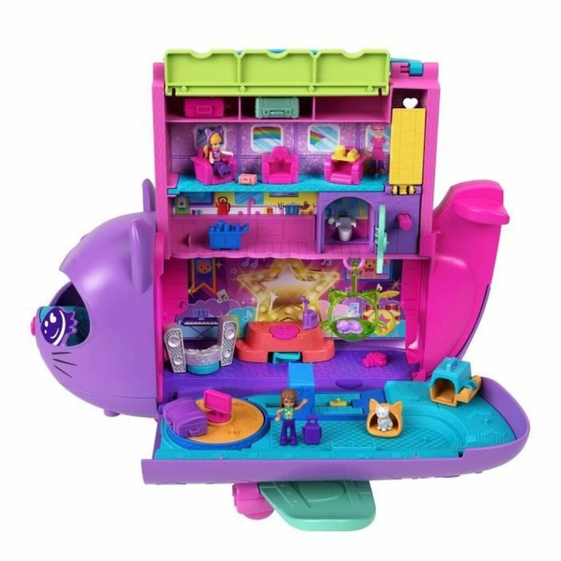 Playset Polly Pocket Transforming Kitten Airplane-Box