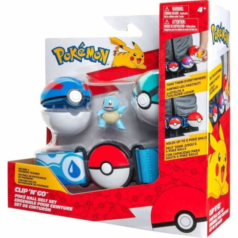 Ensemble de Figurines Pokémon Clip 'N' Go - Squirtle 5 cm 5 Pièces