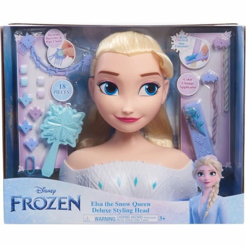 Poupon avec accessoires Frozen Elsa Deluxe Styling Head