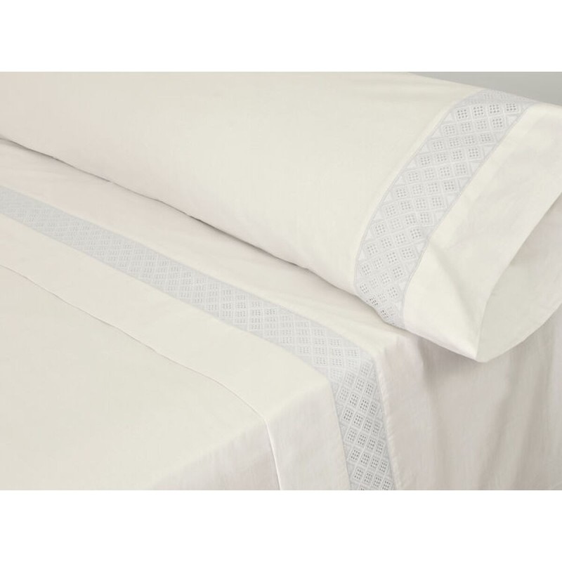 Jeu de draps Pierre Cardin ELISA Blanc Gran lit 2 persones