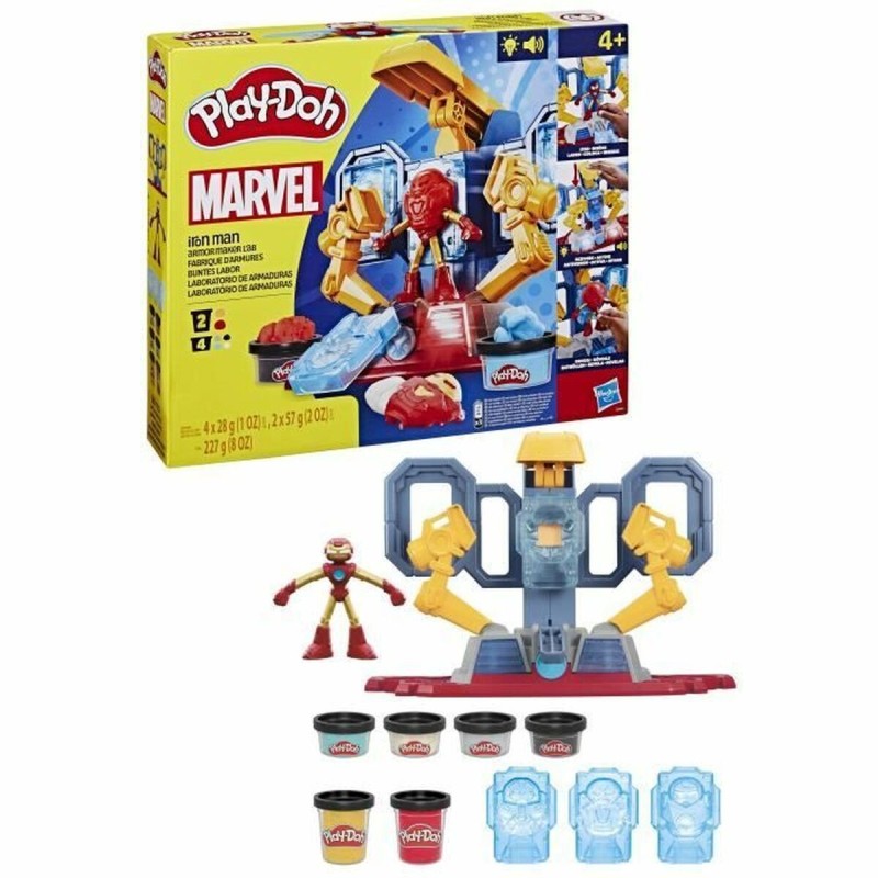 Pâte à modeler en argile Play-Doh Iron Man Armor Factory Jaune