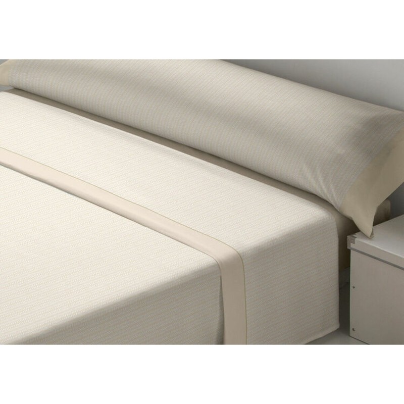 Jeu de draps D'Or CEBRA Beige Gran lit 2 persones Franela