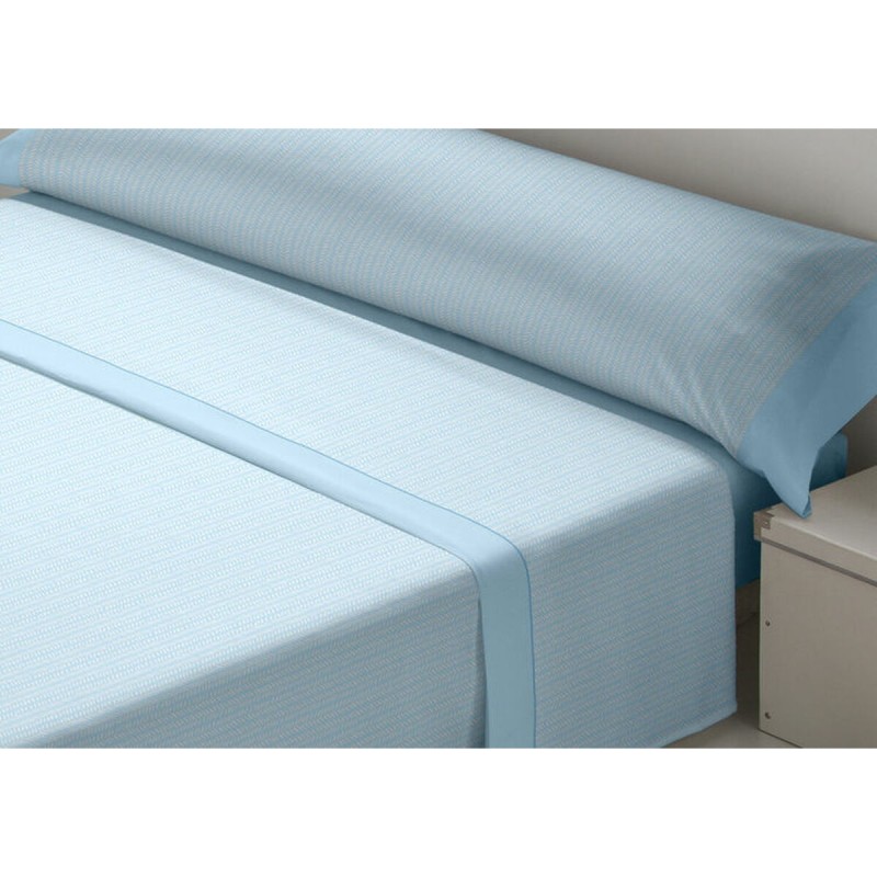 Jeu de draps D'Or CEBRA Bleu Lit king size Franela