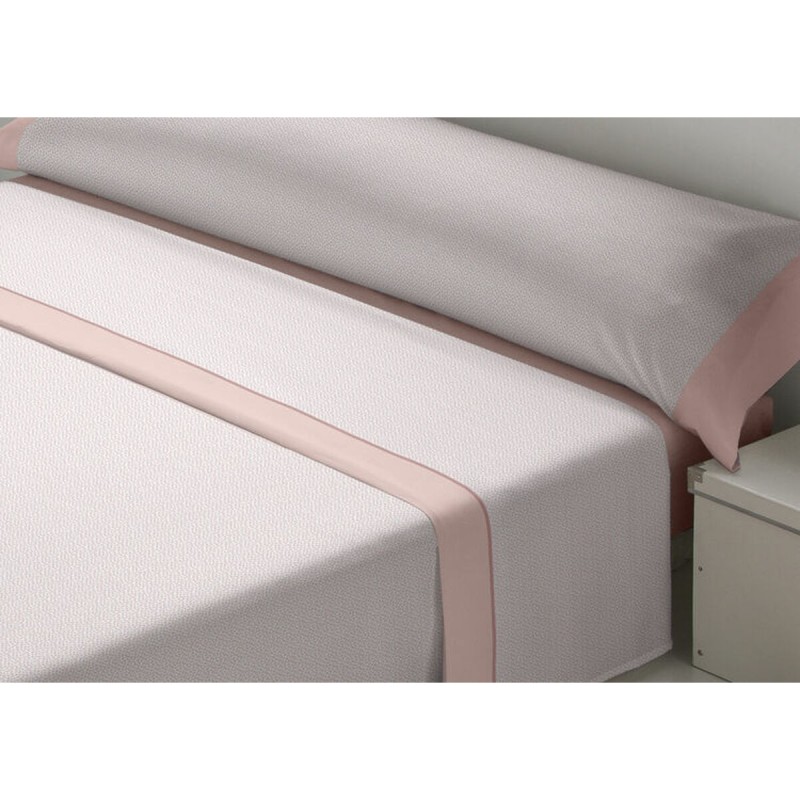 Jeu de draps D'Or JAZMIN Rose Lit ½ persones Franela