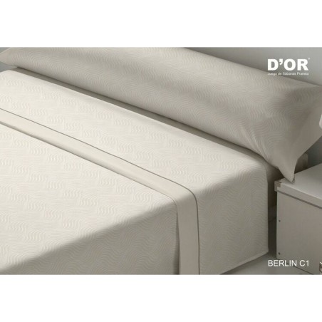 Jeu de draps D'Or BERLIN Beige Lit de 120 Franela