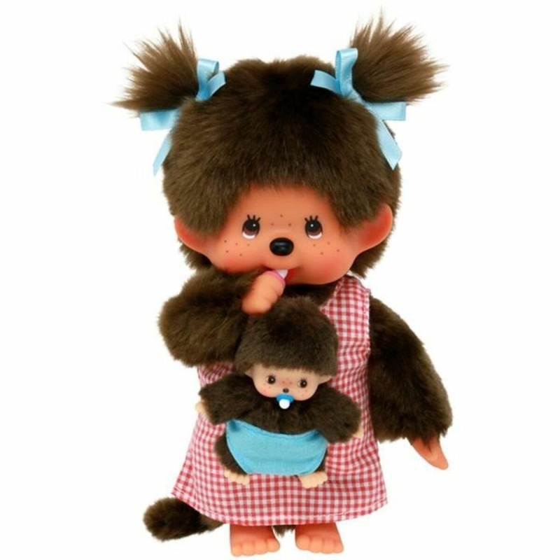 Jouet Peluche Bandai Monchhichi Maman & Baby plush 20 cm