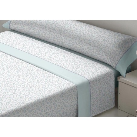 Jeu de draps Tejidos Reina Desire Blanc Vert Gran lit 2 persones