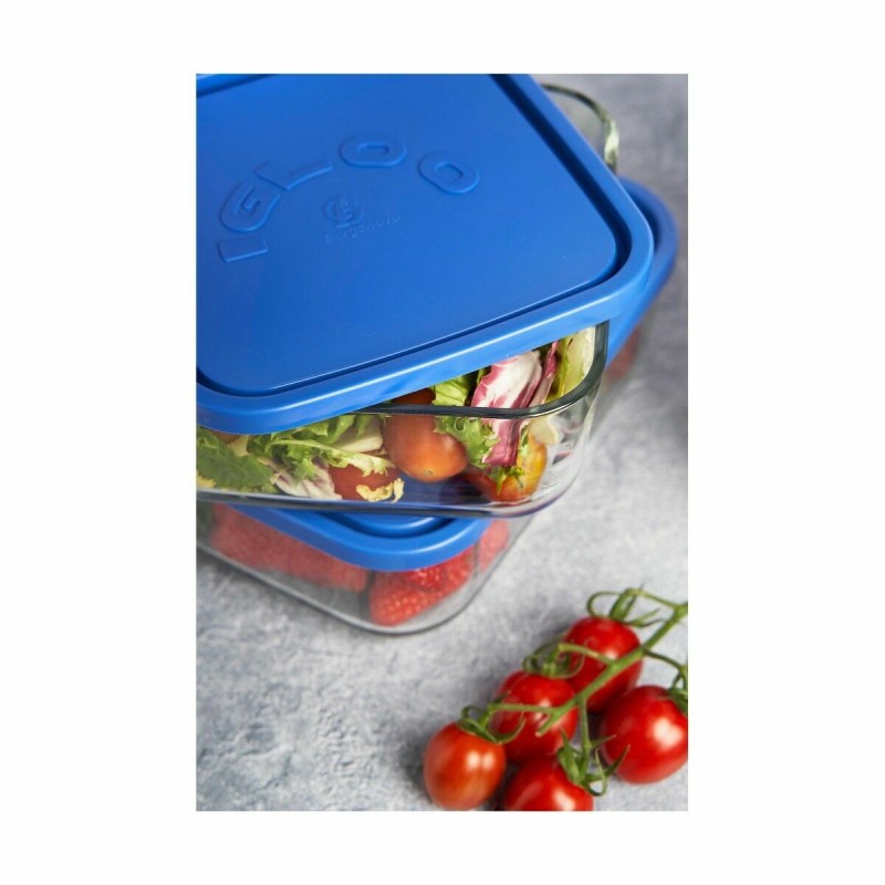 Boîte à lunch Borgonovo   Bleu Rectangulaire 2,3 L (6 Unités)