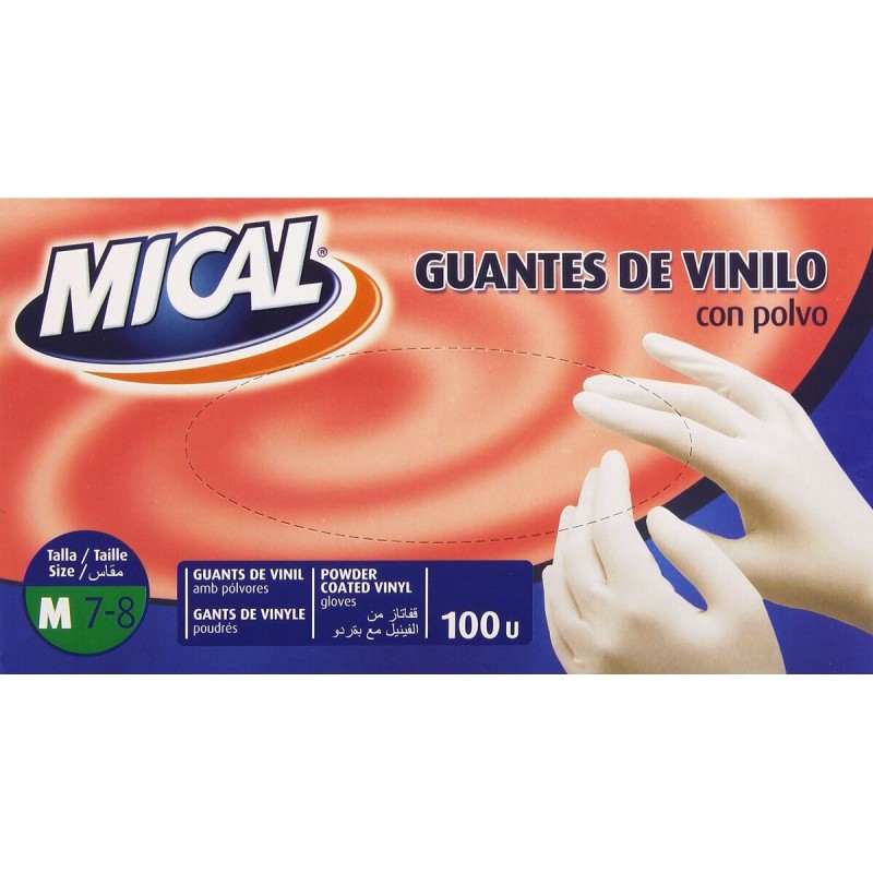 Gants Jetables Mical VINILO TALLA M M (100 Unités)