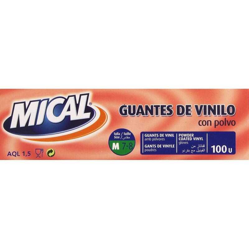 Gants Jetables Mical VINILO TALLA M M (100 Unités)