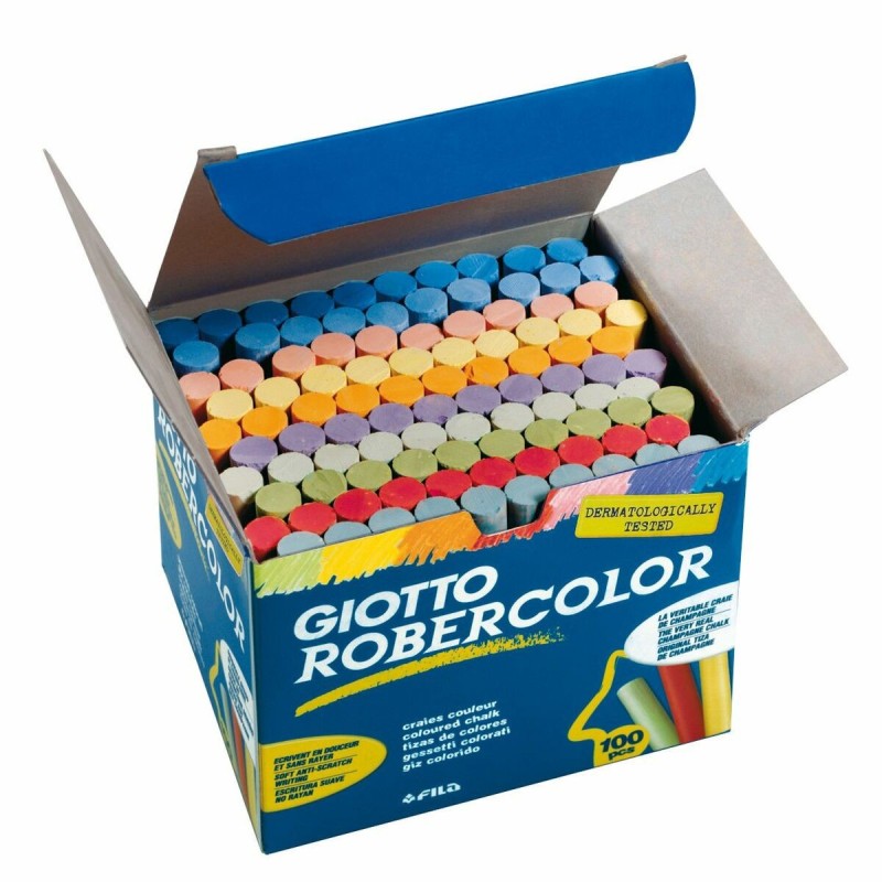 Craies Giotto Robercolor Multicouleur (100 Pièces) Anti-poussière 100 Pièces