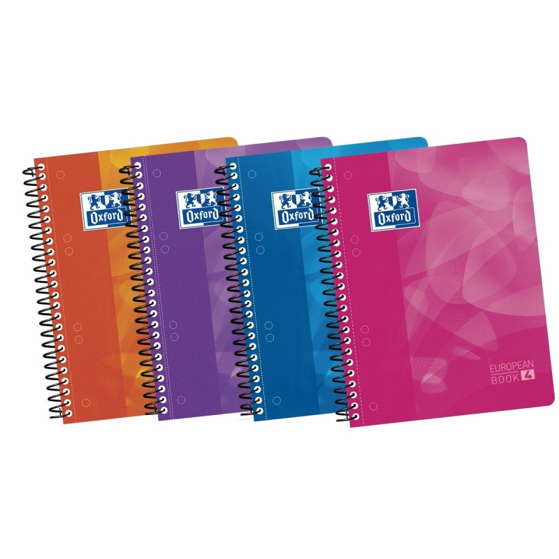 Cahier Oxford Multicouleur A5 A5+ 120 Volets 5 Pièces