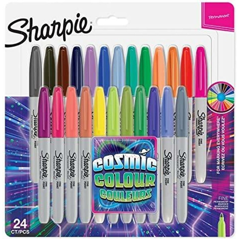 Ensemble de Marqueurs Sharpie Cosmic 24 Pièces Permanent Multicouleur