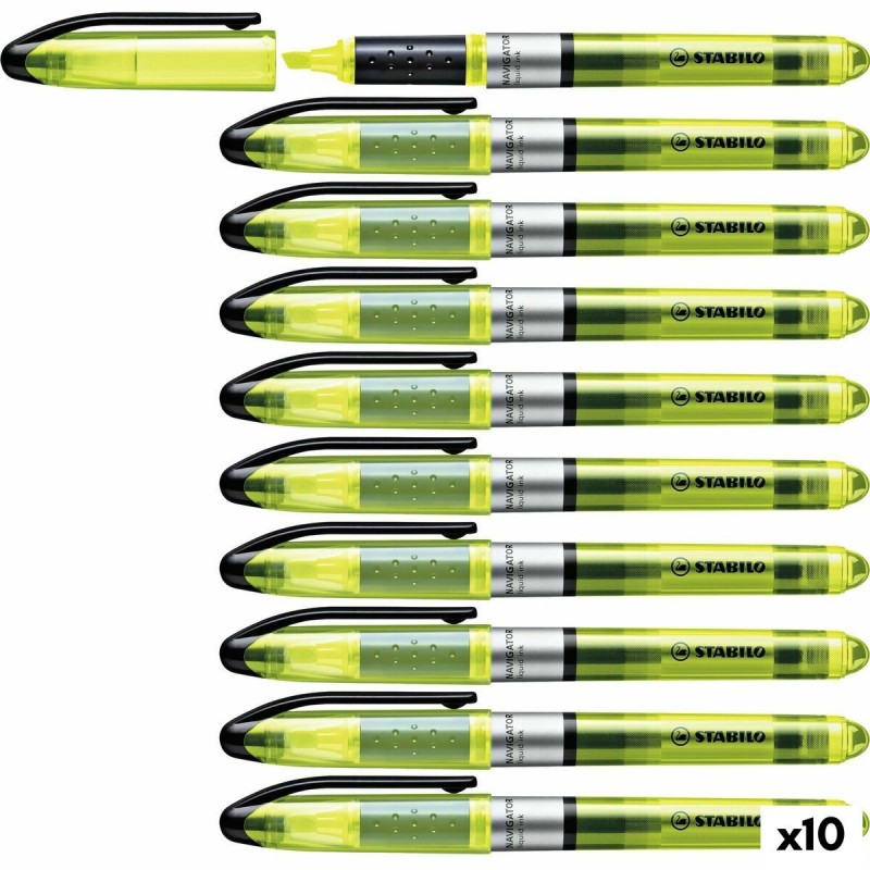 Marqueur fluorescent Stabilo Navigator Jaune 10 Pièces (1 Unités)