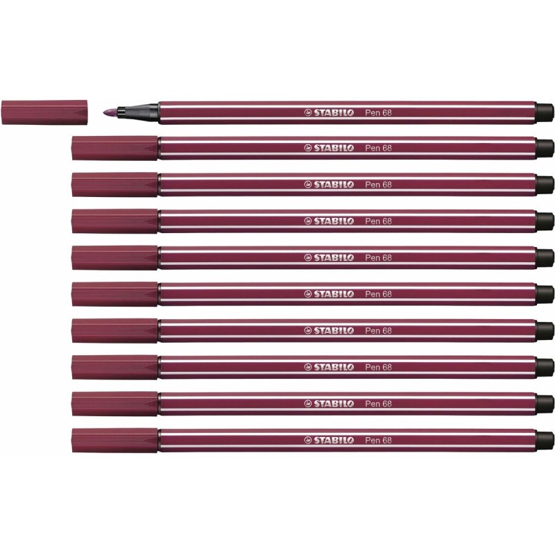 Feutres Stabilo Pen 68 Pourpre (10 Pièces)