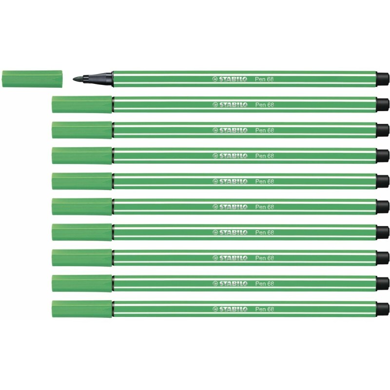 Feutres Stabilo Pen 68 Vert (10 Pièces)