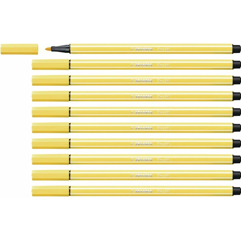 Feutres Stabilo Pen 68 Jaune (10 Pièces)