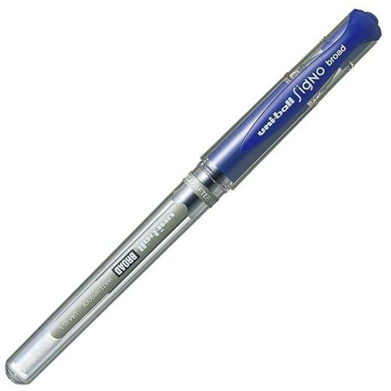 stylo à encre liquide Uni-Ball Signo Broad UM-153 W Bleu 0