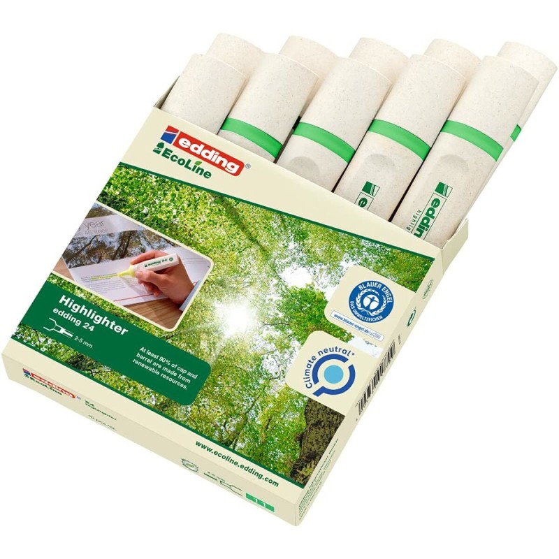 Marqueur fluorescent Edding EcoLine 24 Vert clair (10 Unités)