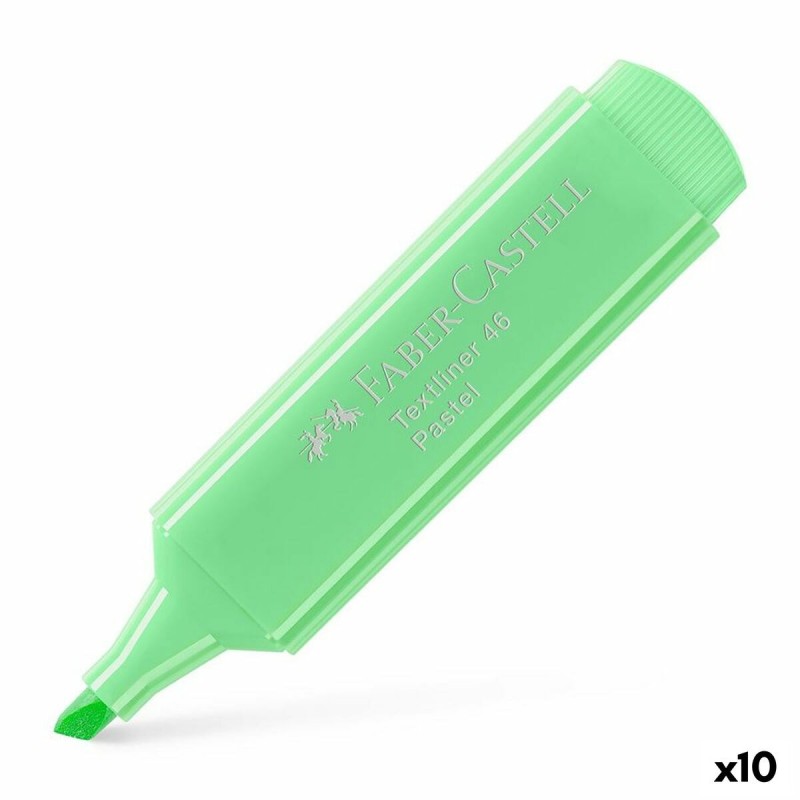 Marqueur fluorescent Faber-Castell Textliner 1546 Gâteau Vert clair (10 Unités)