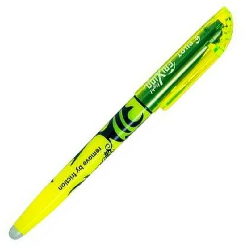 Marqueur fluorescent Pilot Frixion Light Fluorescent biseautée Encre effaçable Jaune (12 Unités)