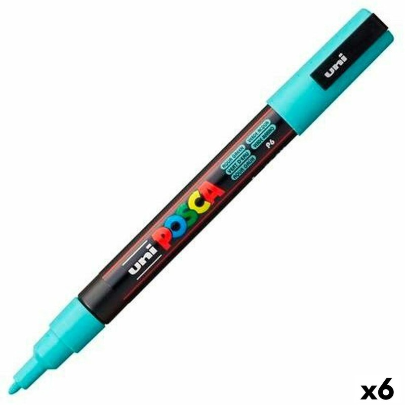 Marqueur POSCA PC-3M Vert turquoise (6 Unités)